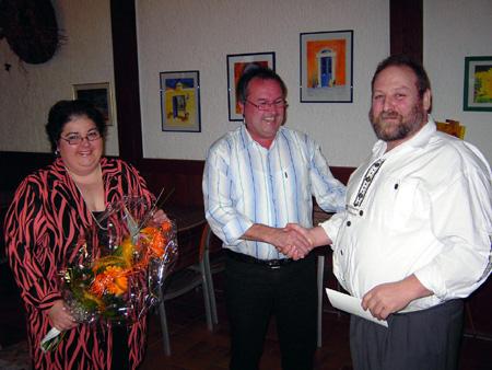 Karin Weber, Robert Schneider und Eugen Weber von links