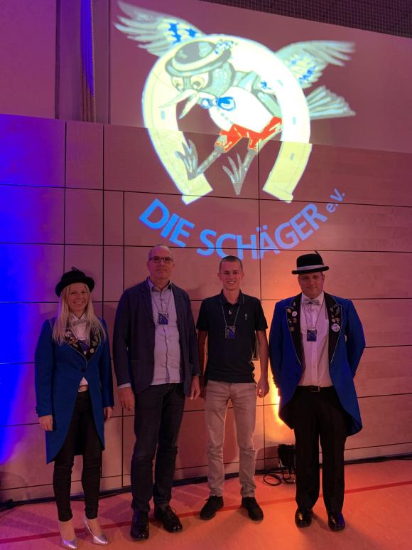 Ehrungsbild v.L.: Carinna Weber, Andreas Kraft, Sebastian Dörrfuß, Achim Schäfer